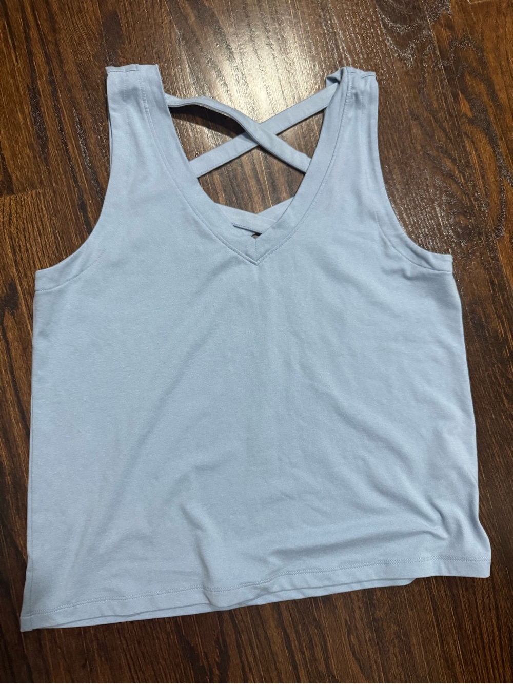Threads 4 Thought Light Blue Crisscross Back Tank